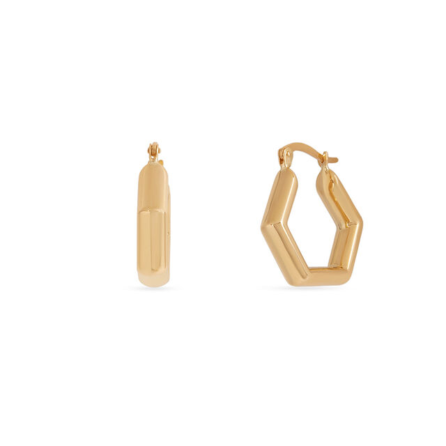 Tanishq Golden Honeycomb Hoop Earrings for Women 2