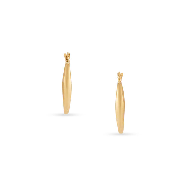 Tanishq Golden Mirrorpool Hoop Earrings for Women 