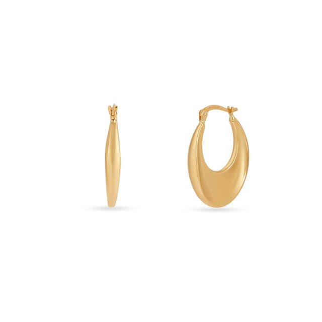 Tanishq Golden Mirrorpool Hoop Earrings for Women 2