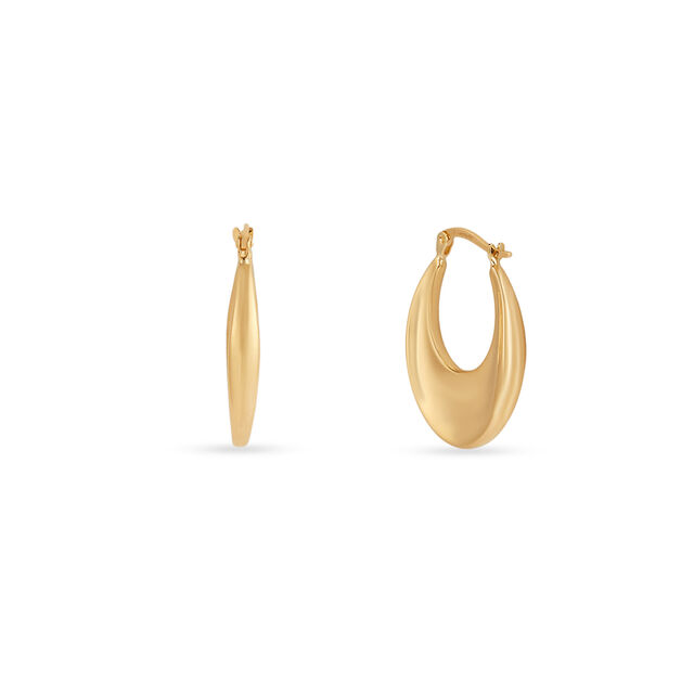 Tanishq Golden Mirrorpool Hoop Earrings for Women 3