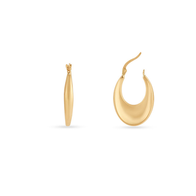 Tanishq Golden Mirrorpool Hoop Earrings for Women 4