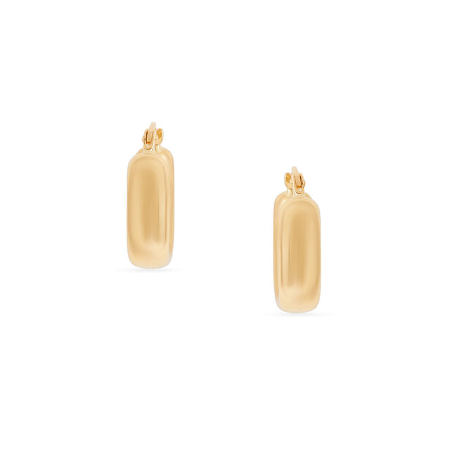 Tanishq Golden Liquid Loop Hoop Earrings for Women 