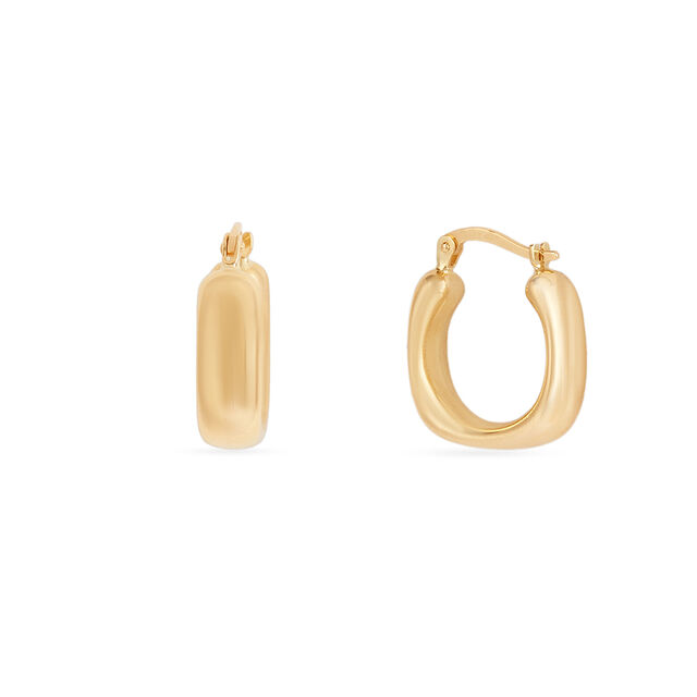 Tanishq Golden Liquid Loop Hoop Earrings for Women 3