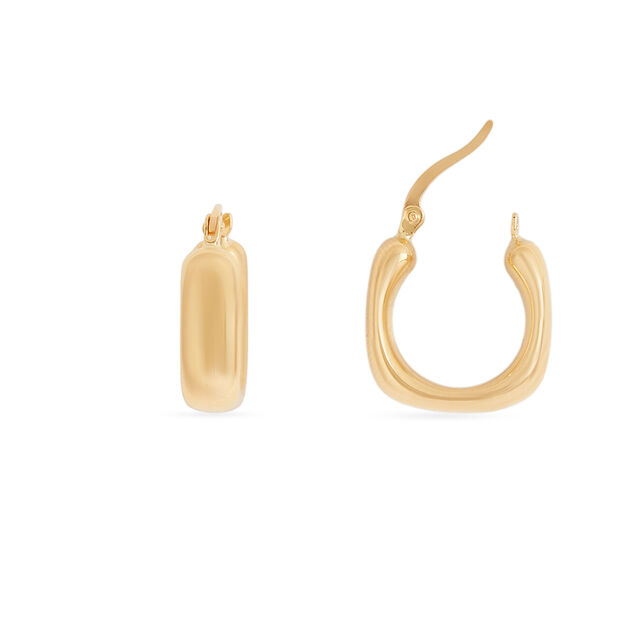 Tanishq Golden Liquid Loop Hoop Earrings for Women 4