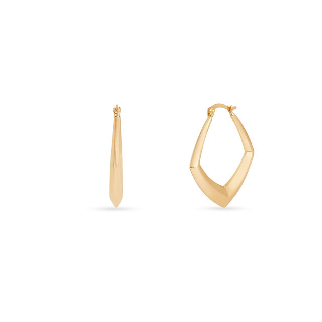Tanishq Golden Arrowfold Hoop Earrings for Women 2
