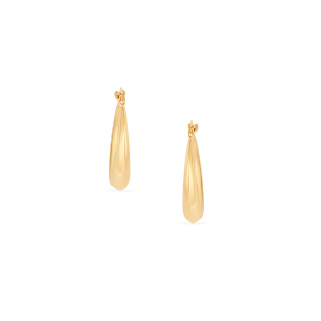 Tanishq Golden Crescent Glow Hoop Earrings for Women 