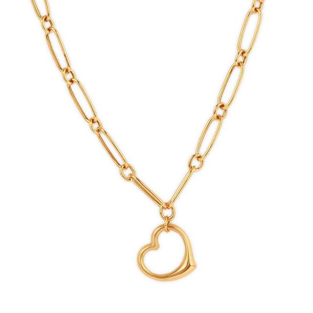 Tanishq Heart on a Golden Chain Necklace for Women 