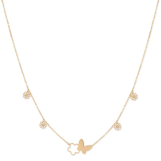 Tanishq Butterfly And Daisies Necklace for Women 