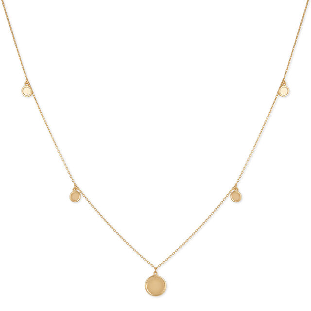 Tanishq Golden Turning Coin Necklace for Women 