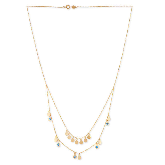 Tanishq Blue Watchful Skies Layered Necklace for Women 2