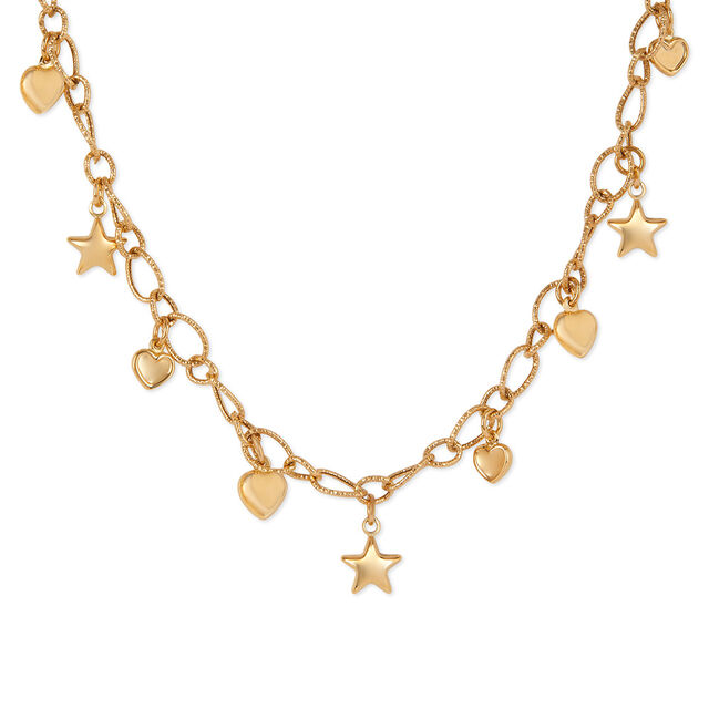 Tanishq Hearts And Starlight Charm Necklace for Women 