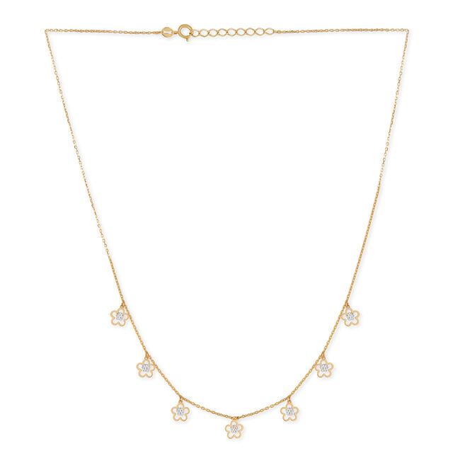 Tanishq Golden Flowers Along Her Way Necklace for Women 2