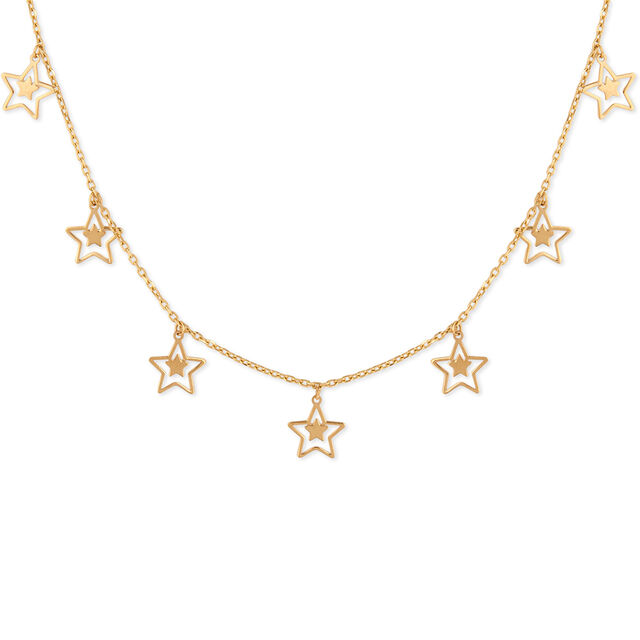 Tanishq Pocketful of Golden Stars Necklace for Women 