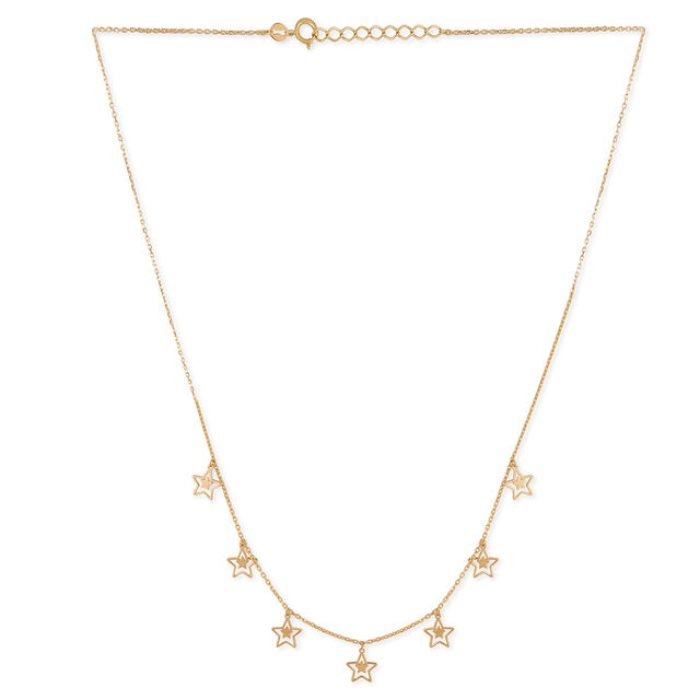 Tanishq Pocketful of Golden Stars Necklace for Women 2