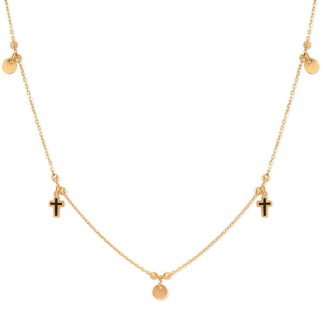 Tanishq Faith Among Golden Coins Necklace for Women 
