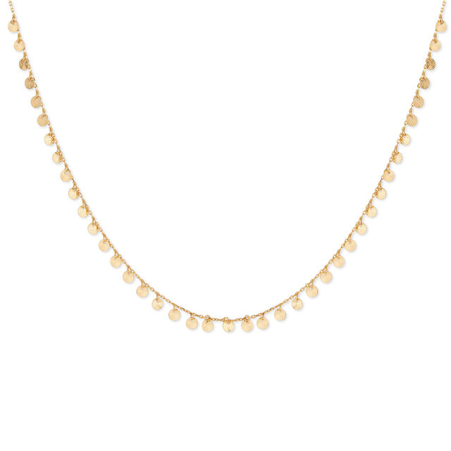 Tanishq Golden Paper Fans Necklace for Women 