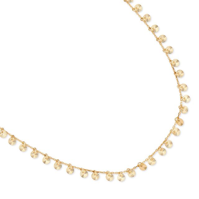 Tanishq Golden Paper Fans Necklace for Women 3