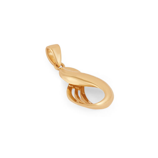 Tanishq Golden Ribbons Entwined Pendant for Women 2