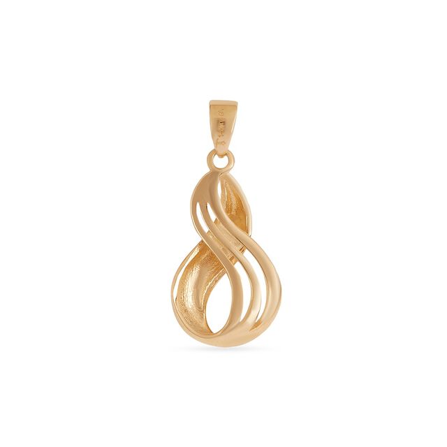 Tanishq Golden Ribbons Entwined Pendant for Women 3