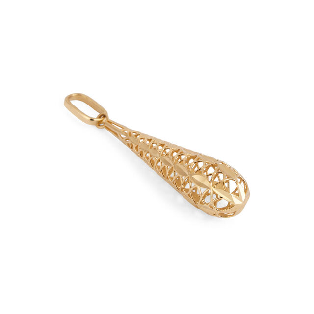 Tanishq Golden Lantern Lattice Pendant for Women 4