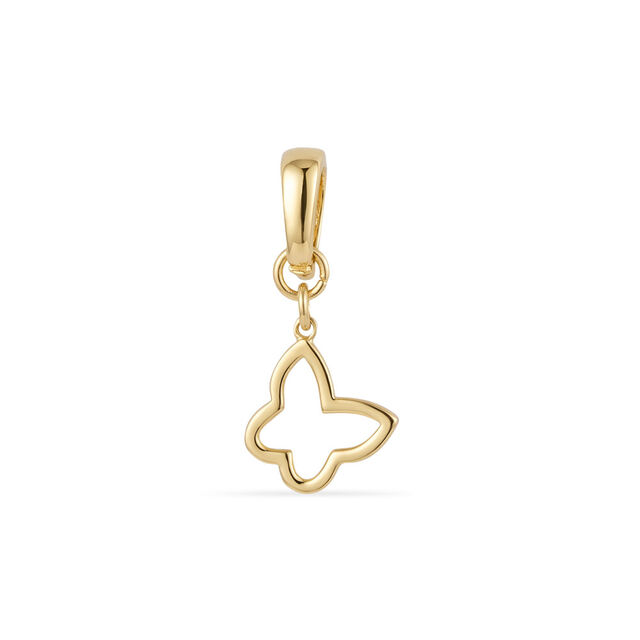 Tanishq Golden Butterfly in Flight Charm for Women 