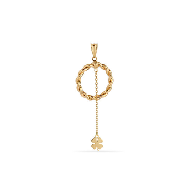 Tanishq Golden Clover Orbit Pendant for Women 3