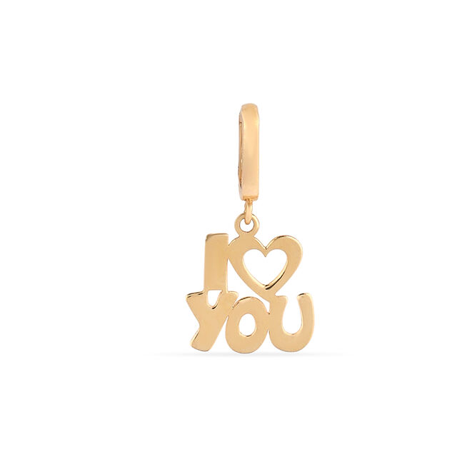 Tanishq I Heart You Golden Charm for Women 