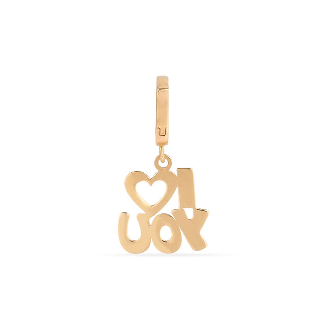 Tanishq I Heart You Golden Charm for Women 3