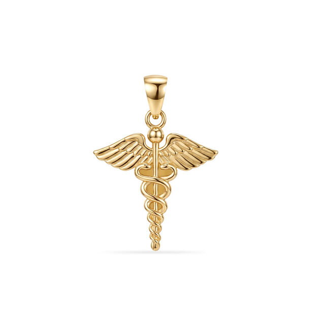 Tanishq Golden Caduceus Pendant for Women 