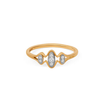 Tanishq 14KT Marquise Trio Split Band Ring
