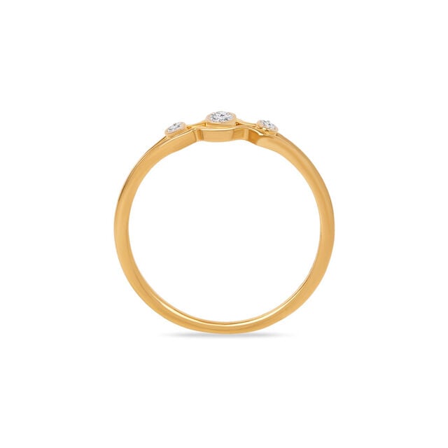 Tanishq 14KT Marquise Trio Split Band Ring 3