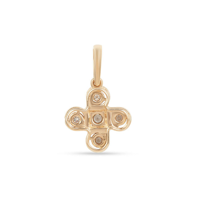 Tanishq 14KT Clover Blossom Cluster Pendant 3