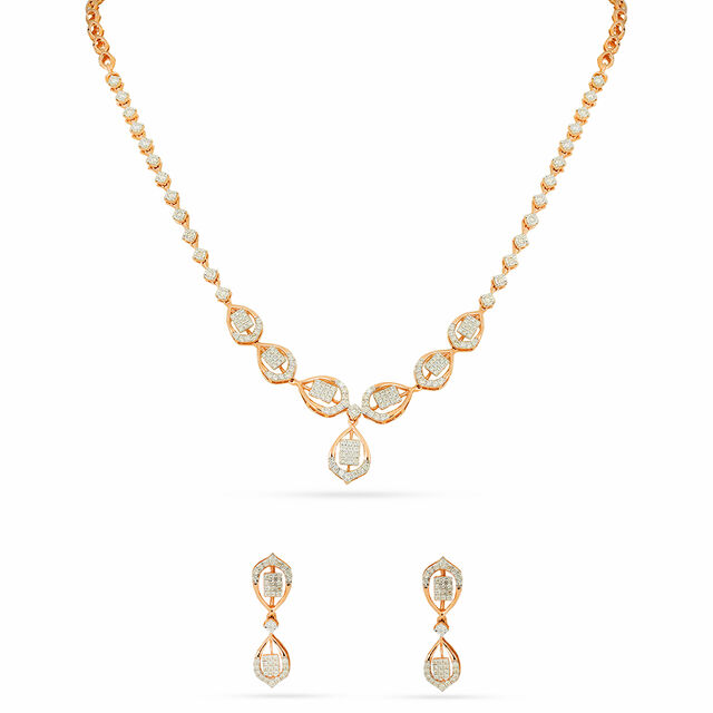 Elegance Rose Gold Necklace Set 