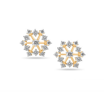 Starburst Gold Stud Earrings