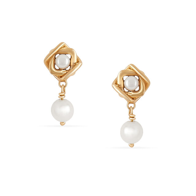 Tanishq 18 KT Pearl Drop Studs for Women,,hi-res 