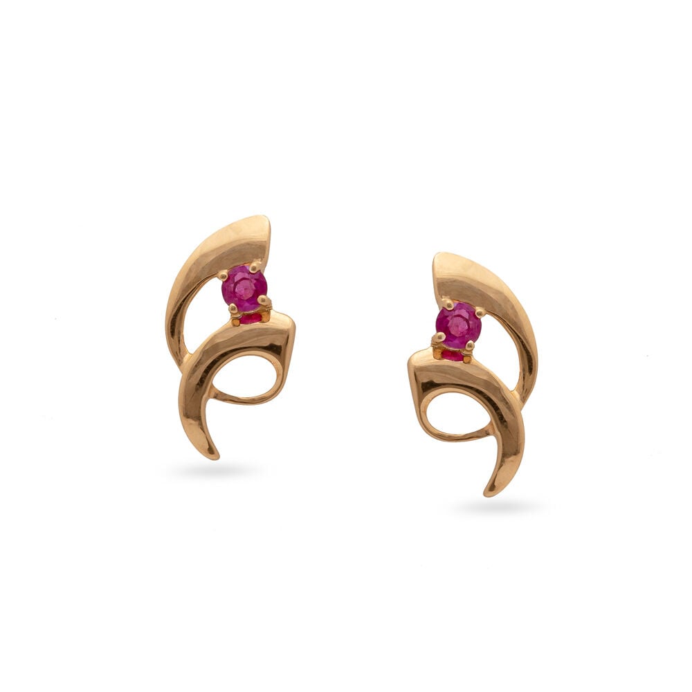 Buy Modern Ruby Earrings at Best Price Tanishq US