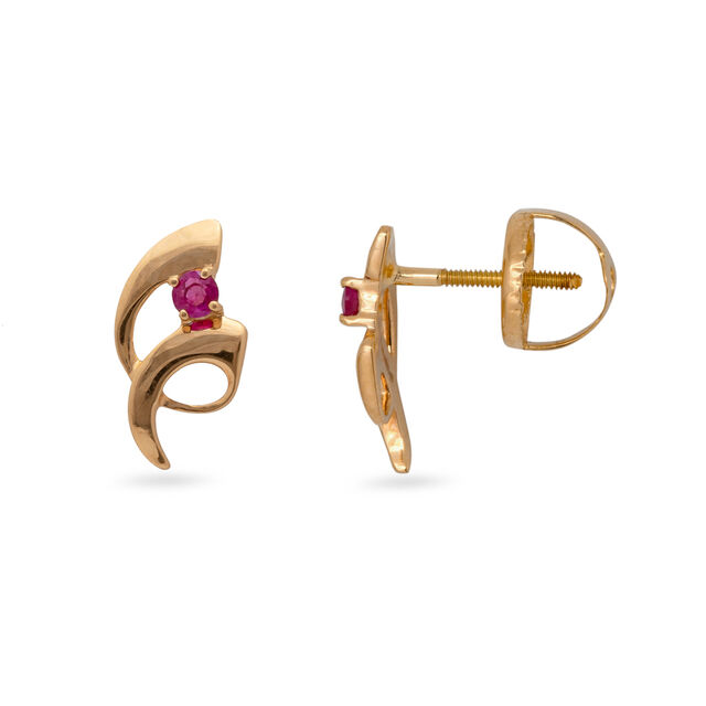 Modern Ruby Earrings,,hi-res 2