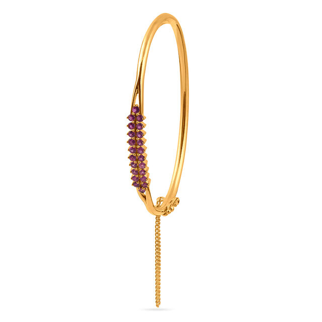 Chic Cluster Gold Bangle 2