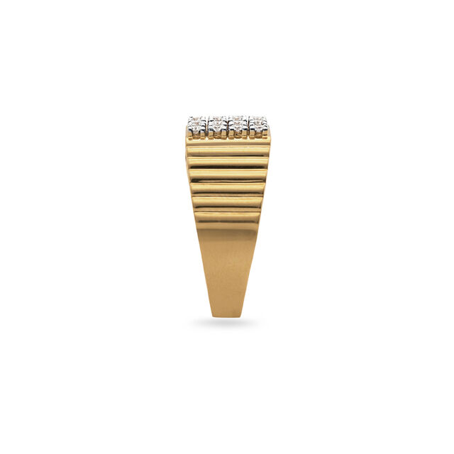 Charismatic Diamond StuddedGold Ring,,hi-res