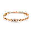 Elegant Gold and Diamond Bangle,,hi-res 