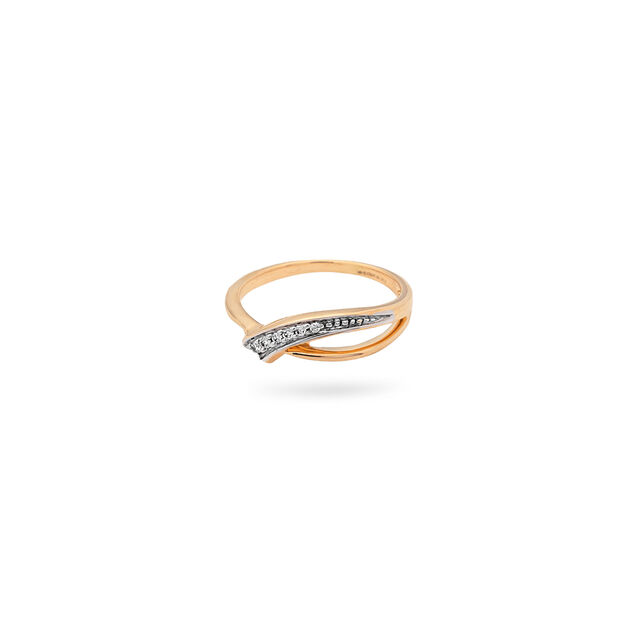 Swirl Gold and Diamond Ring,,hi-res 