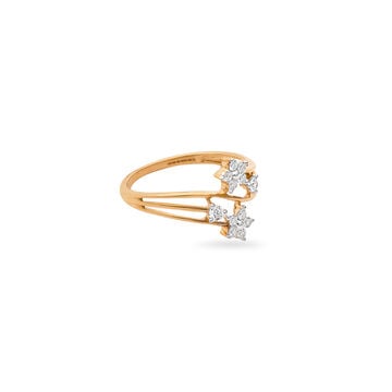 Floral Gold and Diamond Ring