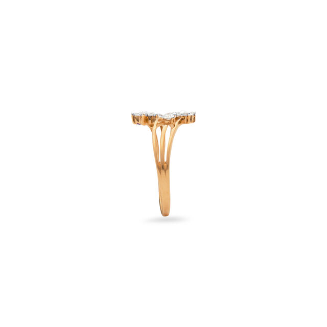 Floral Gold and Diamond Ring,,hi-res 3