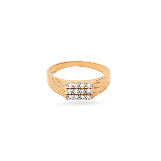 Regal Gold and Diamond Ring for Men 