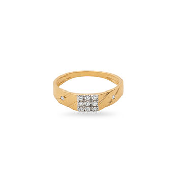 Elegant Gold and Diamond Ring for Men