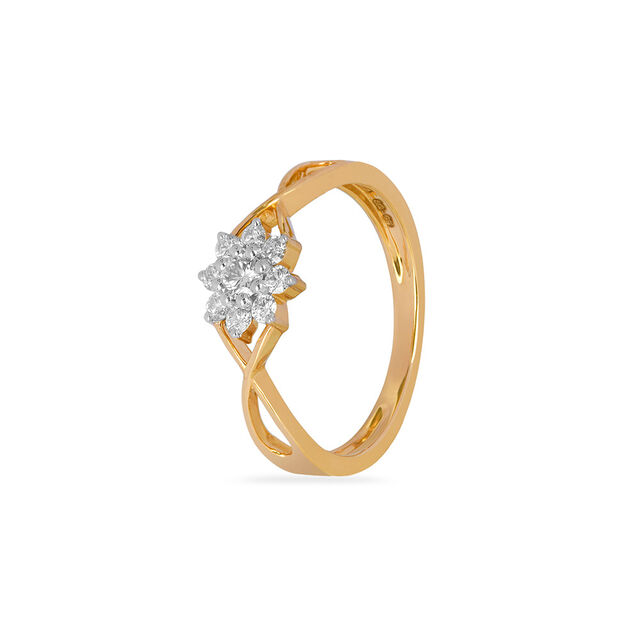 Tanishq 18KT Diamond Finger Ring for Women 3