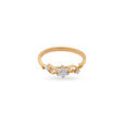 Floral Impression Gold and Diamond Ring 