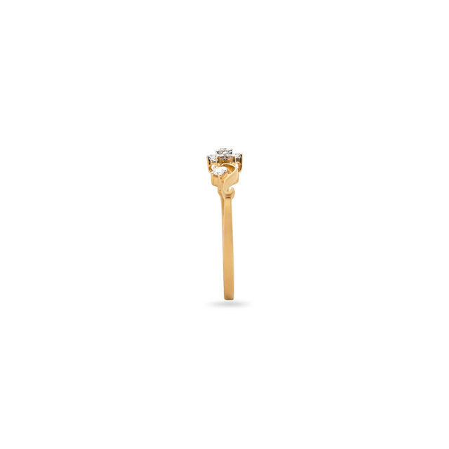 Floral Impression Gold and Diamond Ring 3