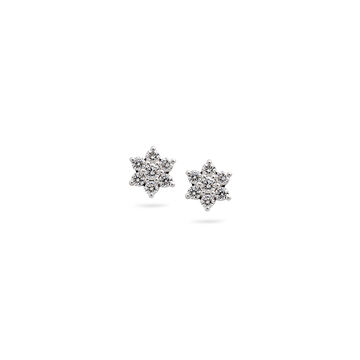 Captivating Snowflake Diamond Stud Earrings