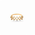 Sparkling Gold Square Diamond Ring,,hi-res 
